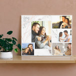 Lienzo Collage de fotos - Amar la vida contigo - Mármol g<br><div class="desc">Elegante lienzo envuelto que puedes personalizar con 5 de tus fotos favoritas. La plantilla está preparada para que agregue sus fotos, trabajando de izquierda a derecha. Las fotos están colocadas contra un moderno mármol acuático de color gris y blanco, con un elegante diseño geométrico en gris y coral. La frase...</div>