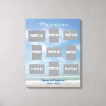 Collage de fotos conmemorativas con fondo oceánico