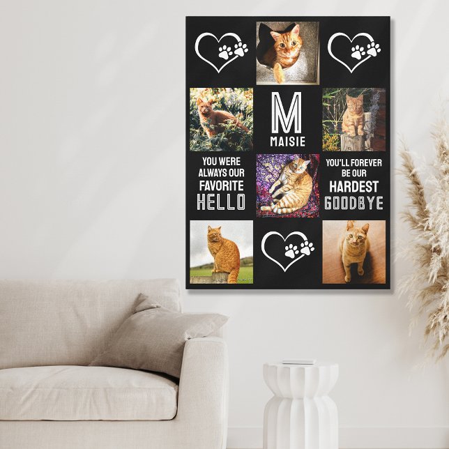 Lienzo Collage de fotos conmemorativo del gato mascota (Subido por el creador)