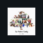 Lienzo Collage de fotos de árbol de familia<br><div class="desc">Este hermoso árbol familiar presenta sus fotos favoritas y guardará la memoria de sus mejores momentos en los años venideros. 15 foto a incluir. Está personalizado con tu apellido y el año de comienzo. Deja estos campos en blanco si no los necesitas. Esta impresión personalizada de árbol familiar es el...</div>