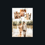 Lienzo Collage de fotos de Boda de guiones rápidos casado<br><div class="desc">Un lienzo romántico al que puedes añadir cuatro de tus fotos bodas. Una foto cubre todo el lienzo. Elige uno con mucho espacio negativo en la mitad superior de la foto. Añade tres fotos más de tu elección para que encajen dentro de pequeños marcos impresos blancos. El matrimonio está escrito...</div>