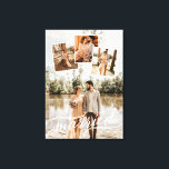 Lienzo Collage de fotos de Boda de guiones rápidos casado<br><div class="desc">Un lienzo romántico al que puedes añadir cuatro de tus fotos bodas. Una foto cubre todo el lienzo. Elige uno con mucho espacio negativo en la mitad superior de la foto. Añade tres fotos más de tu elección para que encajen dentro de pequeños marcos impresos blancos. El matrimonio está escrito...</div>