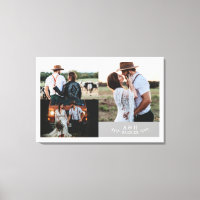 Collage de Fotos de Boda Rústica Moderna con Monog