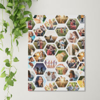 Collage de fotos de familia geométrica