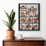 Lienzo Collage de fotos de Instagram con 9 fotos<br><div class="desc">¡Usa tus fotos sin marcos en esta! Añade tus fotos e instantáneas favoritas a esta tira para un divertido guardián de la memoria. Una forma artística de mostrar tus mejores fotos para compartir fotos.</div>