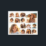 Lienzo Collage de fotos de Instagram - Hasta 14 fotos Bla<br><div class="desc">Un diseño de fondo blanco. Utiliza hasta catorce fotos cuadradas para crear un regalo único y personal. Si necesita ajustar las imágenes,  haga clic en la herramienta personalizar para realizar cambios.</div>