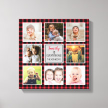 Collage de fotos de Navidades Red Buffalo Plaid