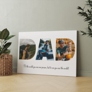 Lienzo Collage de fotos de papá   Regalo del Día del Padr