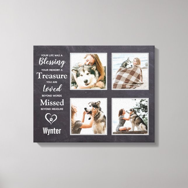Lienzo Collage de fotos de Pérdida Mascota mascota Dog Me (Anverso)