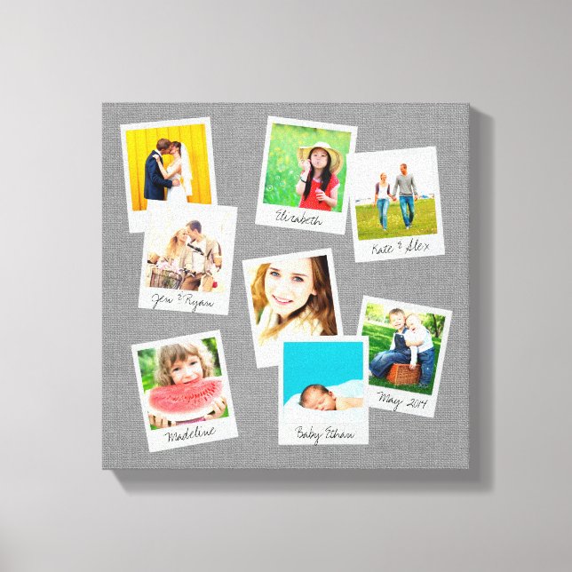 Lienzo Collage de fotos disperso de Instagram (Anverso)