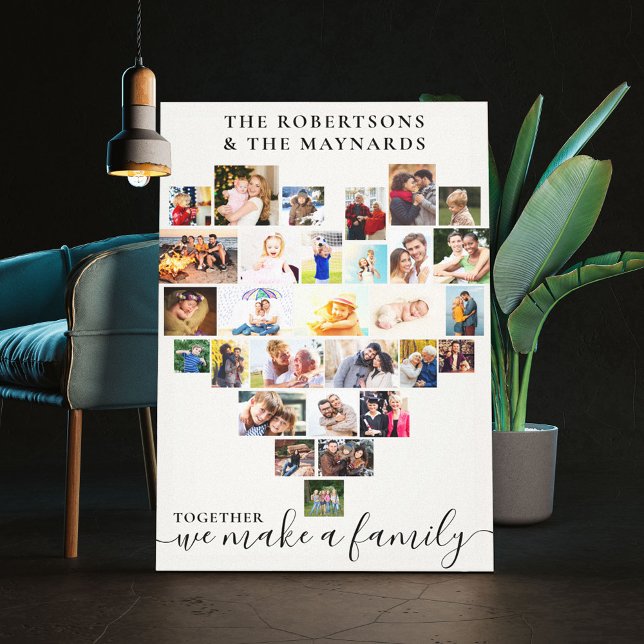 Lienzo Collage de fotos en forma de corazón unido persona (Subido por el creador)