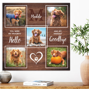 Lienzo Collage de fotos en memoria de Mascotas personaliz
