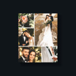 Lienzo Collage de fotos familiar de boda personalizada<br><div class="desc">Haz tu propia impresión de lona de keepsake con este minimalista y elegante arte de collage de fotos familiares de bodas. Personalizar con 5 fotos favoritas de tu celebración y haz de esto una atesorada pieza de arte mural para muchos años por venir.</div>