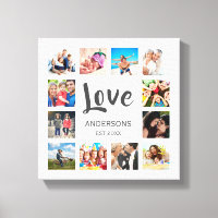 Collage de fotos familiar personalizado blanco per