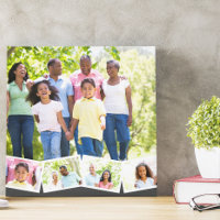 Collage de fotos familiar w. Zigzag Photo Strip -
