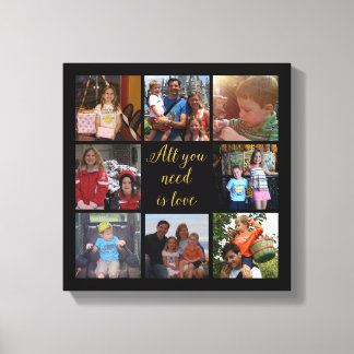 Lienzo Collage de fotos familiares de personalizados "Tod