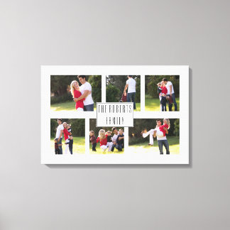 Lienzo Collage de fotos familiares personalizadas con sei