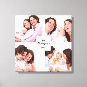 Lienzo Collage de fotos familiares personalizadas en marc