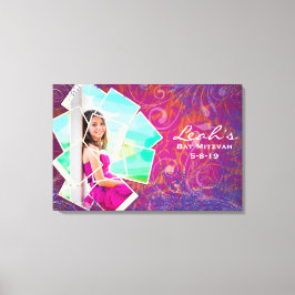 Lienzo COLLAGE DE FOTOS Guay Bat Mitzvah Rótulo A Bordo