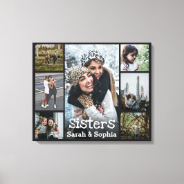 Lienzo Collage de fotos Moderno Personalizado Sisters 7