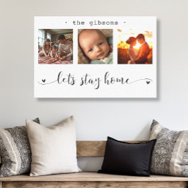 Lienzo Collage de fotos moderno: Sigamos en casa