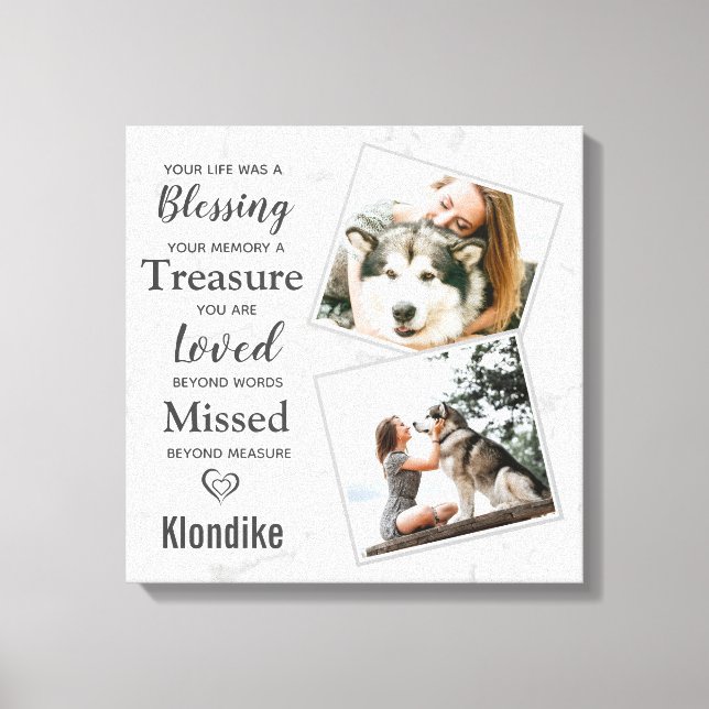 Lienzo Collage de fotos Perro mascota (Anverso)