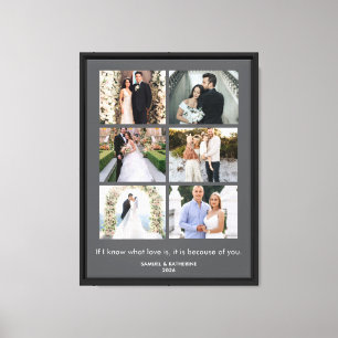 Lienzo Collage de Fotos Personalizadas de Boda