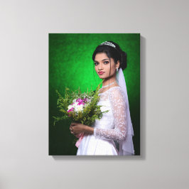 Lienzo Collage de Fotos Personalizadas de Boda Elegante E