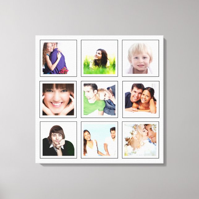 Lienzo Collage de fotos personalizadas de Instagram (Anverso)