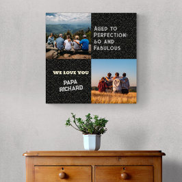 Lienzo Collage de fotos personalizado 60 Regalos de cumpl