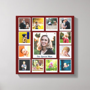 Lienzo Collage de fotos personalizado de la familia moder