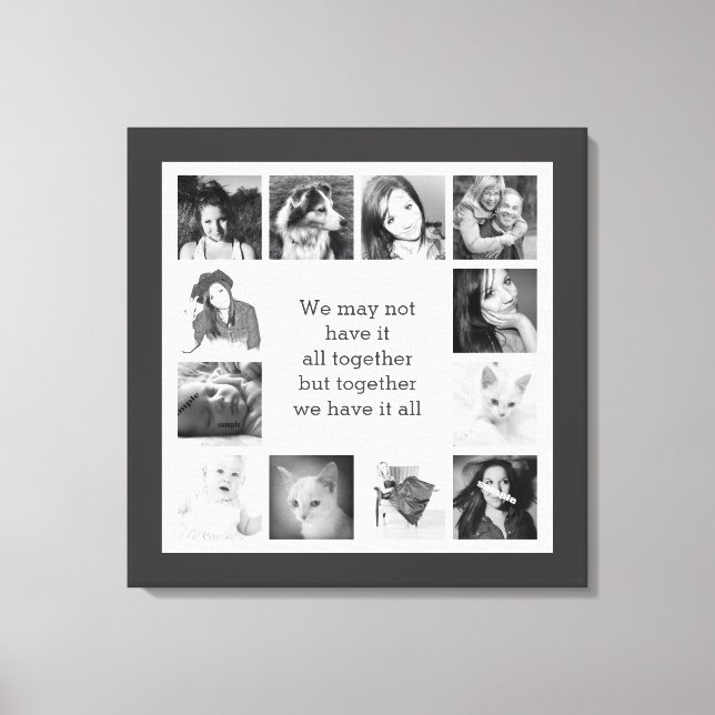 Lienzo Collage de fotos Personalizado de Recuerdos famili (Anverso)