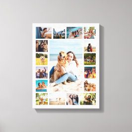 Lienzo Collage de fotos sencillo moderno de 17