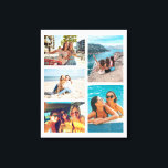 Lienzo Collage de fotos simple de 5<br><div class="desc">Crea tu propio dibujo de pared de lienzo fotográfico personalizado. Añade 5 de tus imágenes favoritas y fondo de color personalizado en este diseño de plantilla moderno.</div>