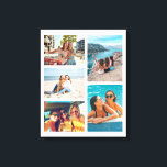 Lienzo Collage de fotos simple de 5<br><div class="desc">Crea tu propio dibujo de pared de lienzo fotográfico personalizado. Añade 5 de tus imágenes favoritas y fondo de color personalizado en este diseño de plantilla moderno.</div>