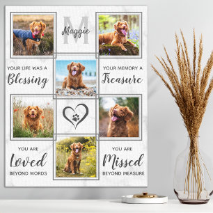 Lienzo Collage de fotos único de perro en homenaje al mas