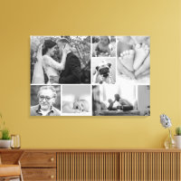 Collage de galería familiar Fotos en blanco y negr