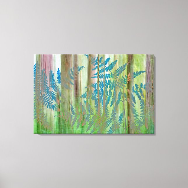 Lienzo Collage de helechos y bosque de Bracken | Seabeck, (Anverso)
