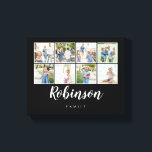 Lienzo Collage de la familia fotográfica Monogramado 8 Bl<br><div class="desc">Usa tus fotos favoritas para divertirte y decorar tu casa.</div>