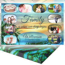 Collage de la familia Puerto Sunset 1557
