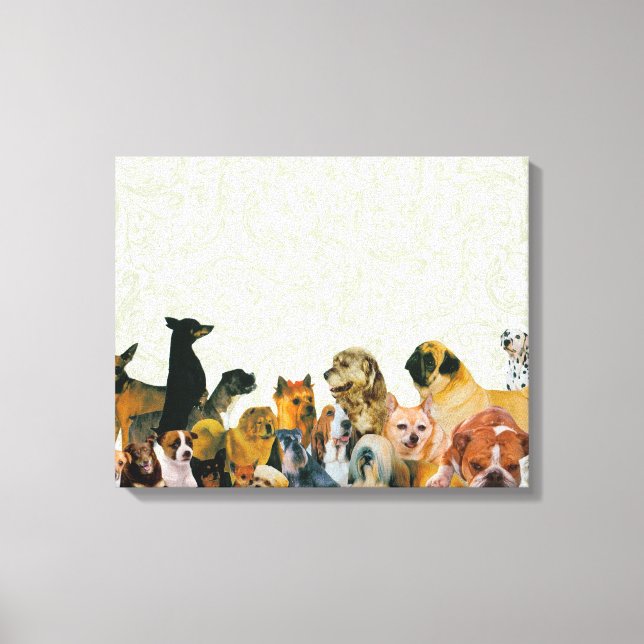 Lienzo Collage de muchos perros (Anverso)