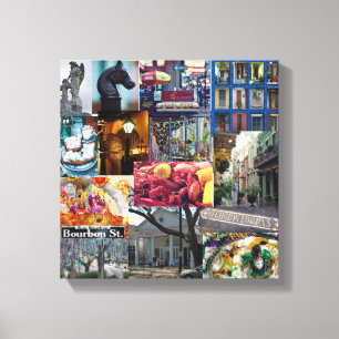 Lienzo Collage del barrio francés