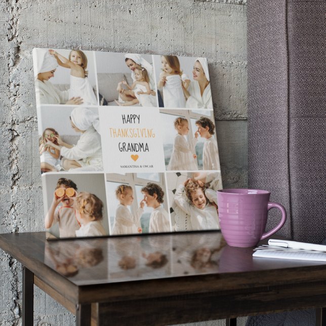 Lienzo Collage moderno foto de una abuela feliz día de gr (Subido por el creador)