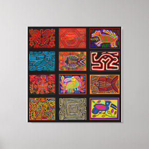 Lienzo Collage Mola Indio Kuna