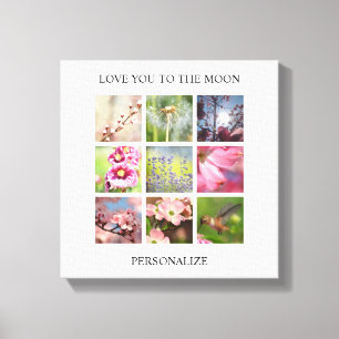 Lienzo Collage personalizado de las fotos con su texto