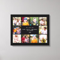 Collage Photo Black We Love You Canvas Print