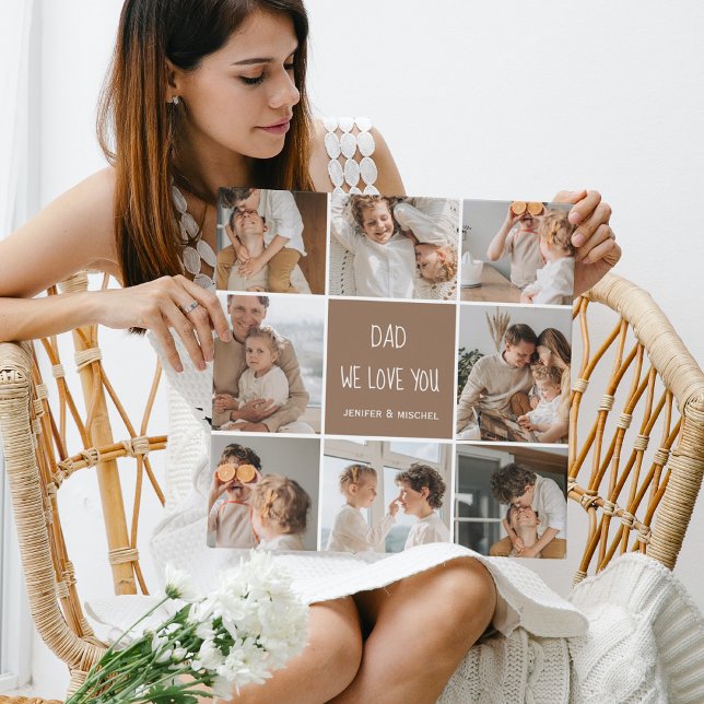 Lienzo Collage Photo Dad We Love Happy Fathers Day (Subido por el creador)