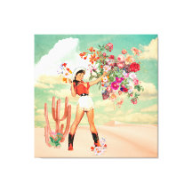 Collage surrealista del desierto de Pinup Bouquet 