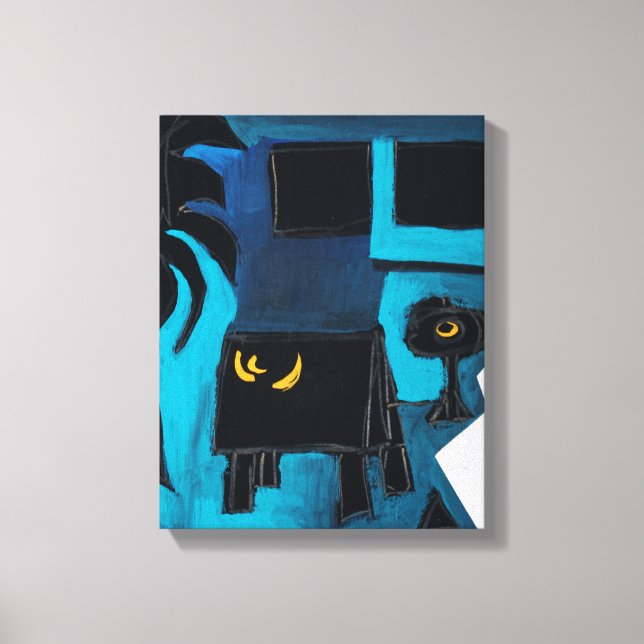 Lienzo Collages Bruyants Artist's Book Blue Room Canvas (Anverso)