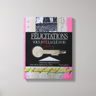 Lienzo Collages Bruyants Artist's Book Congrats Key C